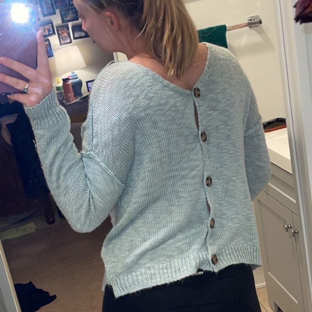 Blue Reversible Sweater